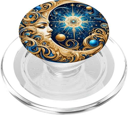 Mystische Sonne und Mond Himmlisches Yin Yang Mystische Ästhetik PopSockets PopGrip für MagSafe von Men Women Celestial Harmony Sun & Moon Yin Yang