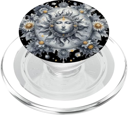 Mystische Sonne und Mond Himmlisches Yin Yang Mystische Ästhetik PopSockets PopGrip für MagSafe von Men Women Celestial Harmony Sun & Moon Yin Yang