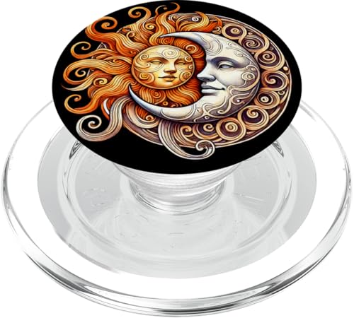 Mystische Sonne und Mond Himmlisches Yin Yang Mystische Ästhetik PopSockets PopGrip für MagSafe von Men Women Celestial Harmony Sun & Moon Yin Yang