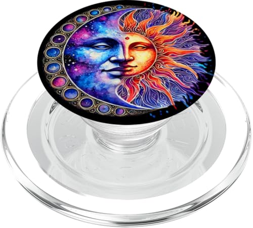 Mystische Sonne und Mond Himmlisches Yin Yang Mystische Ästhetik PopSockets PopGrip für MagSafe von Men Women Celestial Harmony Sun & Moon Yin Yang