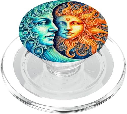 Mystische Sonne und Mond Himmlisches Yin Yang Mystische Ästhetik PopSockets PopGrip für MagSafe von Men Women Celestial Harmony Sun & Moon Yin Yang