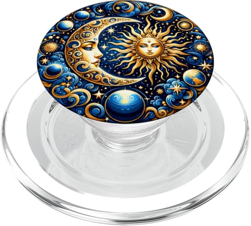 Mystische Sonne und Mond Himmlisches Yin Yang Mystische Ästhetik PopSockets PopGrip für MagSafe von Men Women Celestial Harmony Sun & Moon Yin Yang