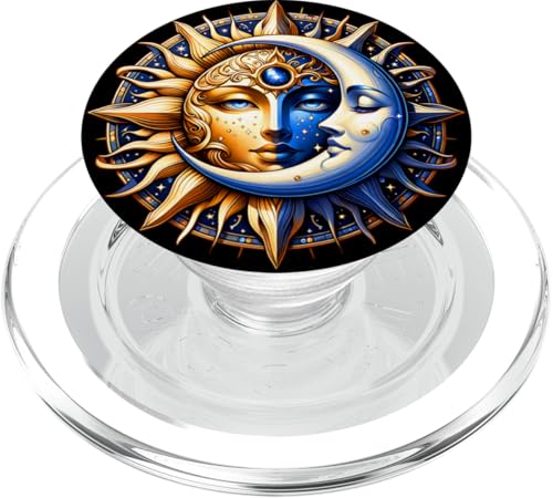 Mystische Sonne und Mond Himmlisches Yin Yang Mystische Ästhetik PopSockets PopGrip für MagSafe von Men Women Celestial Harmony Sun & Moon Yin Yang