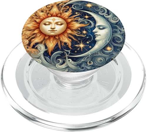 Mystische Sonne und Mond Himmlisches Yin Yang Mystische Ästhetik PopSockets PopGrip für MagSafe von Men Women Celestial Harmony Sun & Moon Yin Yang