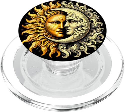 Mystische Sonne und Mond Himmlisches Yin Yang Mystische Ästhetik PopSockets PopGrip für MagSafe von Men Women Celestial Harmony Sun & Moon Yin Yang