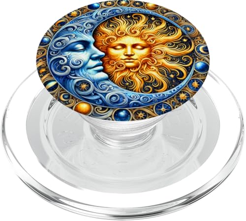 Mystische Sonne und Mond Himmlisches Yin Yang Mystische Ästhetik PopSockets PopGrip für MagSafe von Men Women Celestial Harmony Sun & Moon Yin Yang