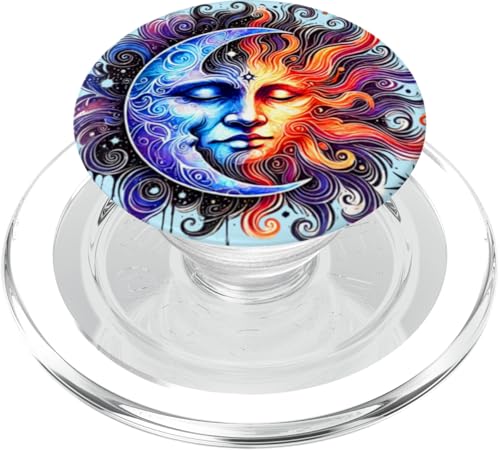 Mystische Sonne und Mond Himmlisches Yin Yang Mystische Ästhetik PopSockets PopGrip für MagSafe von Men Women Celestial Harmony Sun & Moon Yin Yang