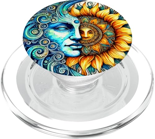 Mystische Sonne und Mond Himmlisches Yin Yang Mystische Ästhetik PopSockets PopGrip für MagSafe von Men Women Celestial Harmony Sun & Moon Yin Yang