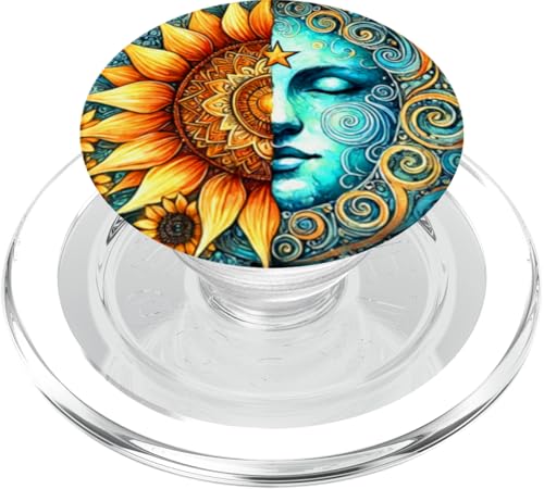 Mystische Sonne und Mond Himmlisches Yin Yang Mystische Ästhetik PopSockets PopGrip für MagSafe von Men Women Celestial Harmony Sun & Moon Yin Yang