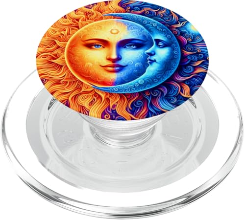 Mystische Sonne und Mond Himmlisches Yin Yang Mystische Ästhetik PopSockets PopGrip für MagSafe von Men Women Celestial Harmony Sun & Moon Yin Yang