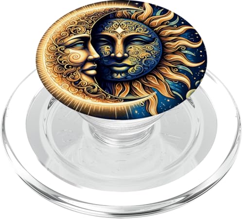 Mystische Sonne und Mond Himmlisches Yin Yang Mystische Ästhetik PopSockets PopGrip für MagSafe von Men Women Celestial Harmony Sun & Moon Yin Yang
