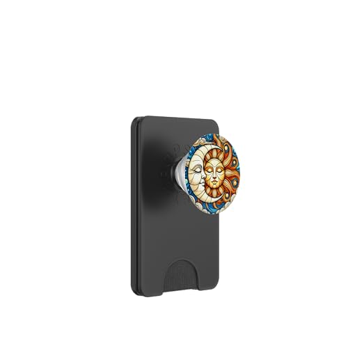 Mystische Sonne und Mond Himmlisches Yin Yang Mystische Ästhetik PopSockets PopWallet für MagSafe von Men Women Celestial Harmony Sun & Moon Yin Yang