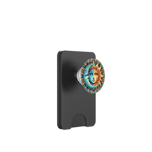 Mystische Sonne und Mond Himmlisches Yin Yang Mystische Ästhetik PopSockets PopWallet für MagSafe von Men Women Celestial Harmony Sun & Moon Yin Yang