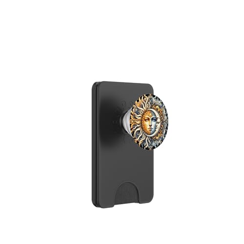 Mystische Sonne und Mond Himmlisches Yin Yang Mystische Ästhetik PopSockets PopWallet für MagSafe von Men Women Celestial Harmony Sun & Moon Yin Yang