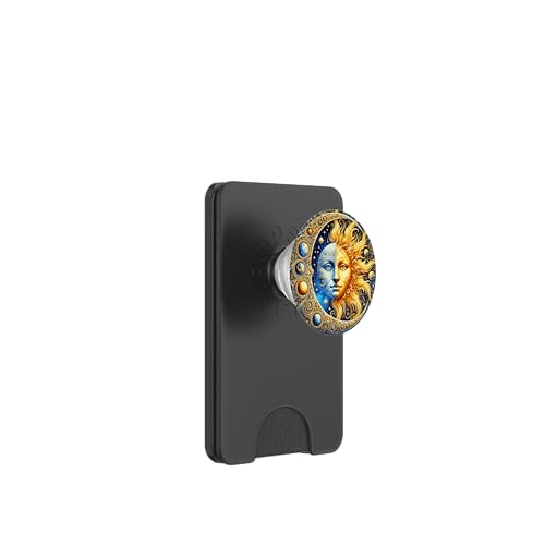 Mystische Sonne und Mond Himmlisches Yin Yang Mystische Ästhetik PopSockets PopWallet für MagSafe von Men Women Celestial Harmony Sun & Moon Yin Yang