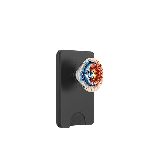 Mystische Sonne und Mond Himmlisches Yin Yang Mystische Ästhetik PopSockets PopWallet für MagSafe von Men Women Celestial Harmony Sun & Moon Yin Yang