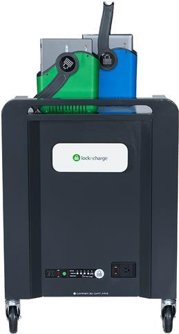 LocknCharge Carrier 30 Wagen zur Verwaltung tragbarer Geräte Schwarz - Blau - Grün - Metallisch (LNC10374) von Menatwork
