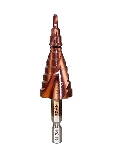 Mengshen Bohrer 4-22mm, HSS M35 Cobalt Stufenbohrer Spiralnut Sechskantschaft Multifunktionsbohrwerkzeug Senkbohrlochschneider Schneiden Vergrößern Blech PVC-Blech Holzbearbeitung Mengshen Bohrer 4-22mm, HSS M35 Cobalt Stufenbohrer Spiralnut Sechskantschaft Multifunktionsbohrwerkzeug Senkbohrlochschneider Schneiden Vergrößern Blech PVC-Blech Holzbearbeitung von Mengshen