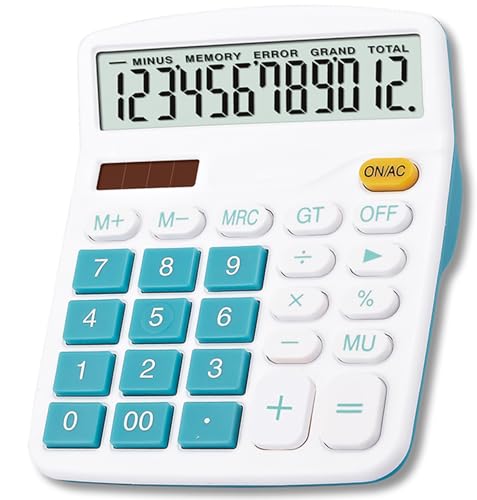 Mengshen Großer Taschenrechner, 12-stelliges LCD-Display Solarbatterie Dual Power Finanzieller Taschenrechner Große Standardfunktion Desktop Business-Taschenrechner Multifunktionale Rechenmaschine Mengshen Großer Taschenrechner, 12-stelliges LCD-Display Solarbatterie Dual Power Finanzieller Taschenrechner Große Standardfunktion Desktop Business-Taschenrechner Multifunktionale Rechenmaschine von Mengshen
