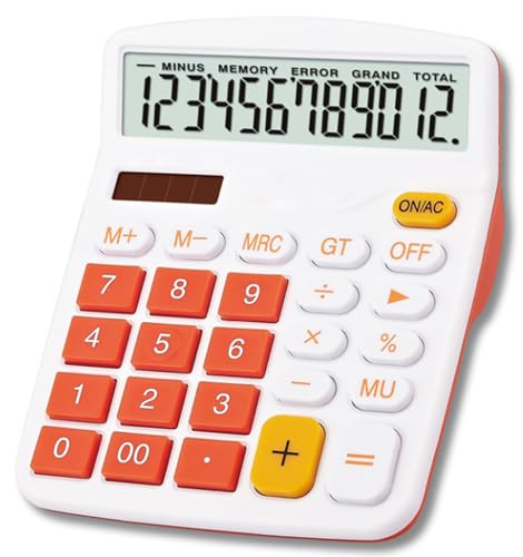 Mengshen Office Basic Calculator Solar Battery Dual Power Financial Dedicated Calculator 12 Digit Display Large Standard Function Desktop Business Calculator Multifunctional von Mengshen