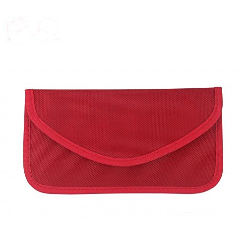 Mengshen große Faraday Tasche, Signal Block Pouch kompatibel mit iPhone Samsung Smart Phone Autoschlüssel (rot) von Mengshen