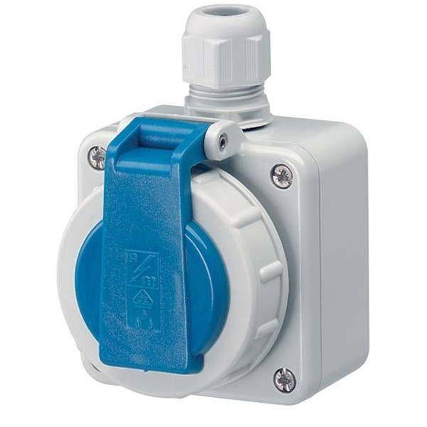 Mennekes 16A2P+E 230V 10863 Schuko-Wanddose DWD AP blau Mennekes 16A2P+E 230V 10863 Schuko-Wanddose DWD AP blau von Mennekes Elektrotechnik