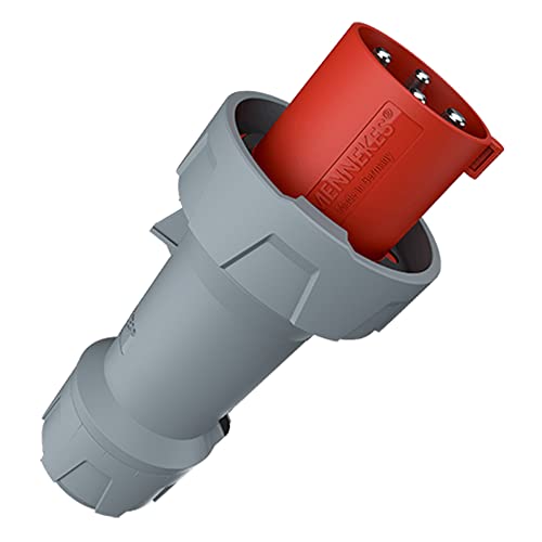 Mennekes 101200113 Stecker Power Top Plus, Steckdosen CEE, 400 V, 50 – 60 Hz, 63 A, 4-polig, IP 67, Rot Mennekes 101200113 Stecker Power Top Plus, Steckdosen CEE, 400 V, 50 – 60 Hz, 63 A, 4-polig, IP 67, Rot von Mennekes