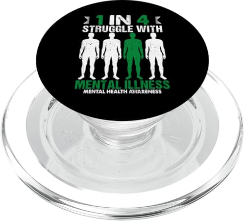 1 in 4 Kampf mit psychischen Erkrankungen PopSockets PopGrip für MagSafe 1 in 4 Kampf mit psychischen Erkrankungen PopSockets PopGrip für MagSafe von Mental Health Awareness Ribbon & Items Gifts DMTRY