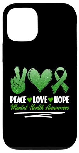 Bewusstsein für psychische Gesundheit, Frieden, Liebe, Hoffnung Hülle für iPhone 12/12 Pro Bewusstsein für psychische Gesundheit, Frieden, Liebe, Hoffnung Hülle für iPhone 12/12 Pro von Mental Health Awareness Ribbon & Items Gifts DMTRY