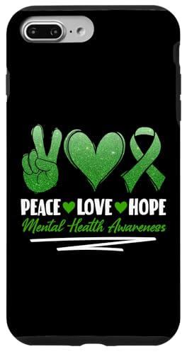 Bewusstsein für psychische Gesundheit, Frieden, Liebe, Hoffnung Hülle für iPhone 7 Plus/8 Plus Bewusstsein für psychische Gesundheit, Frieden, Liebe, Hoffnung Hülle für iPhone 7 Plus/8 Plus von Mental Health Awareness Ribbon & Items Gifts DMTRY