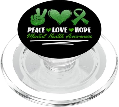 Bewusstsein für psychische Gesundheit, Frieden, Liebe, Hoffnung PopSockets PopGrip für MagSafe Bewusstsein für psychische Gesundheit, Frieden, Liebe, Hoffnung PopSockets PopGrip für MagSafe von Mental Health Awareness Ribbon & Items Gifts DMTRY