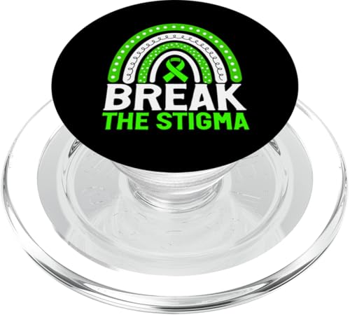 Brechen Sie das Stigma PopSockets PopGrip für MagSafe Brechen Sie das Stigma PopSockets PopGrip für MagSafe von Mental Health Awareness Ribbon & Items Gifts DMTRY