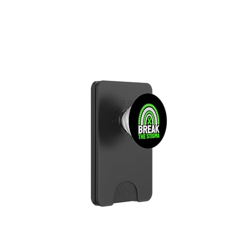 Brechen Sie das Stigma PopSockets PopWallet für MagSafe Brechen Sie das Stigma PopSockets PopWallet für MagSafe von Mental Health Awareness Ribbon & Items Gifts DMTRY