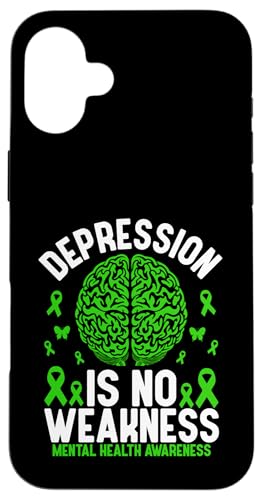 Depression ist keine Schwäche, Bewusstsein für psychische Gesundheit Hülle für iPhone 16 Plus Depression ist keine Schwäche, Bewusstsein für psychische Gesundheit Hülle für iPhone 16 Plus von Mental Health Awareness Ribbon & Items Gifts DMTRY