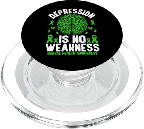 Depression ist keine Schwäche, Bewusstsein für psychische Gesundheit PopSockets PopGrip für MagSafe Depression ist keine Schwäche, Bewusstsein für psychische Gesundheit PopSockets PopGrip für MagSafe von Mental Health Awareness Ribbon & Items Gifts DMTRY