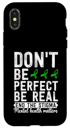 Don't Be Perfect Be Real End The Stigma Mental Health Matters Hülle für iPhone X/XS Don't Be Perfect Be Real End The Stigma Mental Health Matters Hülle für iPhone X/XS von Mental Health Awareness Ribbon & Items Gifts DMTRY