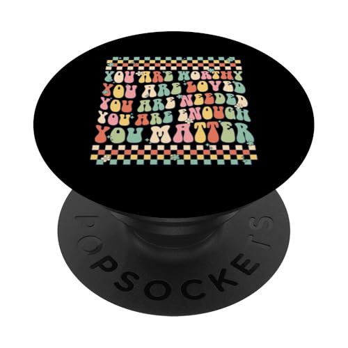 Du bist würdig, du wirst geliebt, du wirst gebraucht PopSockets Klebender PopGrip Du bist würdig, du wirst geliebt, du wirst gebraucht PopSockets Klebender PopGrip von Mental Health Awareness Ribbon & Items Gifts DMTRY
