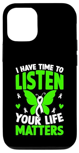 Ich habe Zeit zuzuhören, dass dein Leben wichtig ist Hülle für iPhone 12/12 Pro von Mental Health Awareness Ribbon & Items Gifts DMTRY