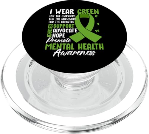 Ich trage Grün für Die Warriors Für Die Survivors Für Die PopSockets PopGrip für MagSafe Ich trage Grün für Die Warriors Für Die Survivors Für Die PopSockets PopGrip für MagSafe von Mental Health Awareness Ribbon & Items Gifts DMTRY