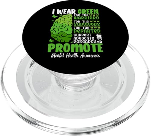 Ich trage Grün für The Warriors For The Survivors Mental PopSockets PopGrip für MagSafe Ich trage Grün für The Warriors For The Survivors Mental PopSockets PopGrip für MagSafe von Mental Health Awareness Ribbon & Items Gifts DMTRY