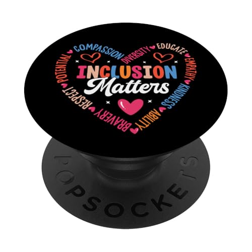 Inklusion Matters PopSockets Klebender PopGrip Inklusion Matters PopSockets Klebender PopGrip von Mental Health Awareness Ribbon & Items Gifts DMTRY