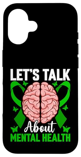 Lass uns über psychische Gesundheit sprechen Hülle für iPhone 16 Lass uns über psychische Gesundheit sprechen Hülle für iPhone 16 von Mental Health Awareness Ribbon & Items Gifts DMTRY