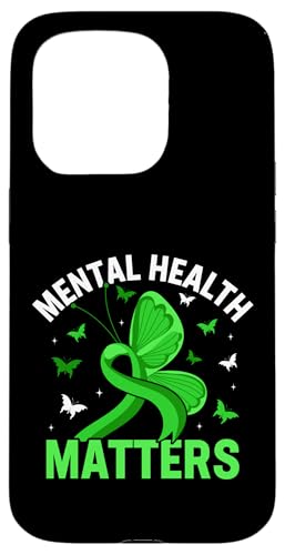 Mental Health Matters Schmetterling mit grünem Band Hülle für iPhone 15 Pro Mental Health Matters Schmetterling mit grünem Band Hülle für iPhone 15 Pro von Mental Health Awareness Ribbon & Items Gifts DMTRY