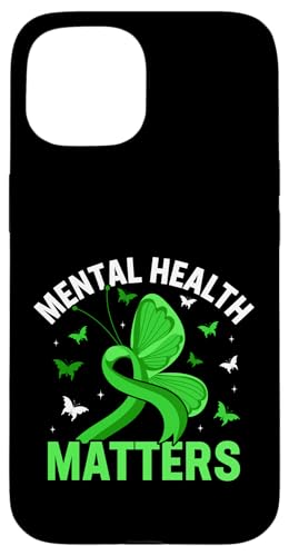 Mental Health Matters Schmetterling mit grünem Band Hülle für iPhone 15 Mental Health Matters Schmetterling mit grünem Band Hülle für iPhone 15 von Mental Health Awareness Ribbon & Items Gifts DMTRY