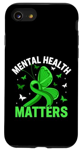 Mental Health Matters Schmetterling mit grünem Band Hülle für iPhone SE (2020) / 7 / 8 von Mental Health Awareness Ribbon & Items Gifts DMTRY