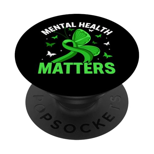 Mental Health Matters Schmetterling mit grünem Band PopSockets Klebender PopGrip Mental Health Matters Schmetterling mit grünem Band PopSockets Klebender PopGrip von Mental Health Awareness Ribbon & Items Gifts DMTRY