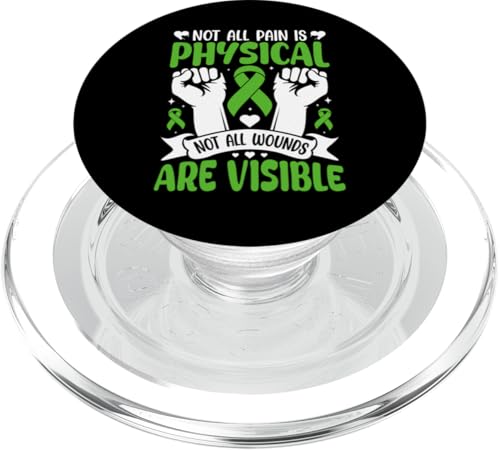 Nicht alle Schmerzen sind körperlich, nicht alle Wunden sind sichtbar PopSockets PopGrip für MagSafe Nicht alle Schmerzen sind körperlich, nicht alle Wunden sind sichtbar PopSockets PopGrip für MagSafe von Mental Health Awareness Ribbon & Items Gifts DMTRY