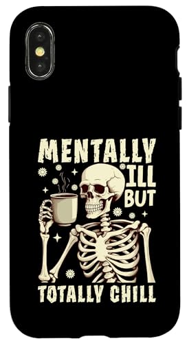 Psychisch krank, aber total entspannt Hülle für iPhone X/XS von Mental Health Awareness Ribbon & Items Gifts DMTRY