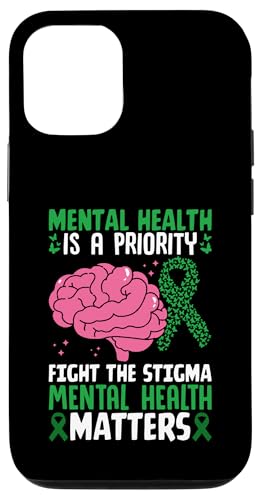 Psychische Gesundheit ist ein vorrangiger Kampf Das Stigma Psychische Gesundheit Hülle für iPhone 12/12 Pro von Mental Health Awareness Ribbon & Items Gifts DMTRY