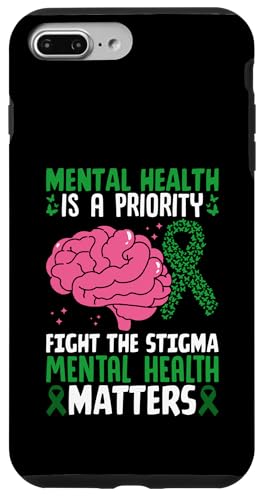 Psychische Gesundheit ist ein vorrangiger Kampf Das Stigma Psychische Gesundheit Hülle für iPhone 7 Plus/8 Plus von Mental Health Awareness Ribbon & Items Gifts DMTRY